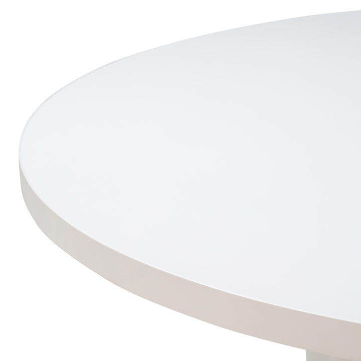 Kali 55 Inch White Round Dining Table