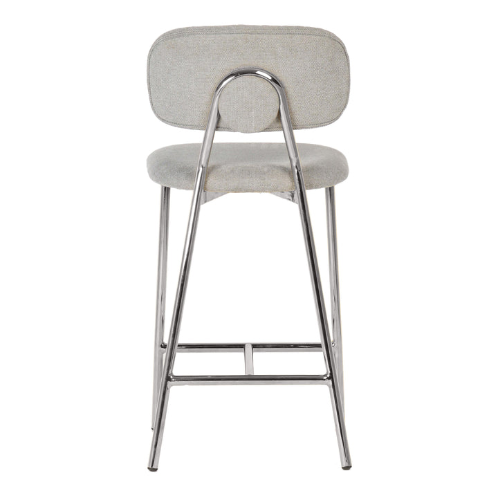 Ariana Grey Counter Stool - Silver Legs (Set of 2)