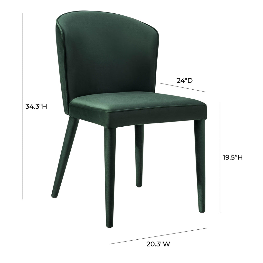 Metropolitan Forest Green Velvet Chair