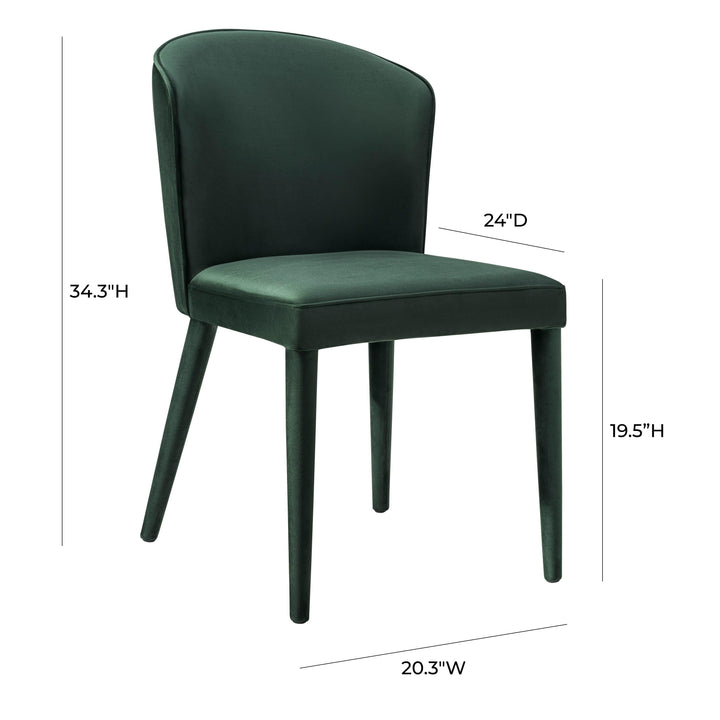 Metropolitan Forest Green Velvet Chair