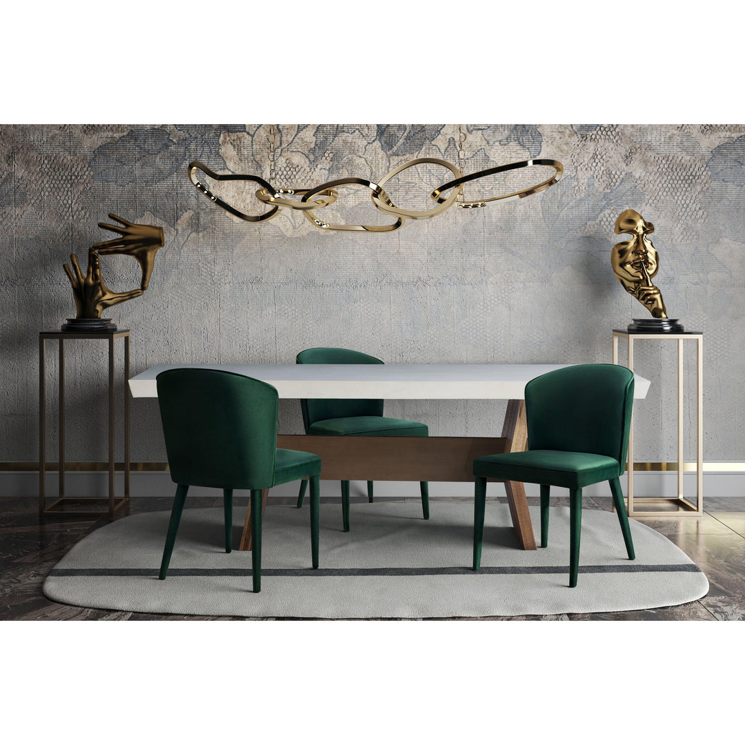 Metropolitan Forest Green Velvet Chair