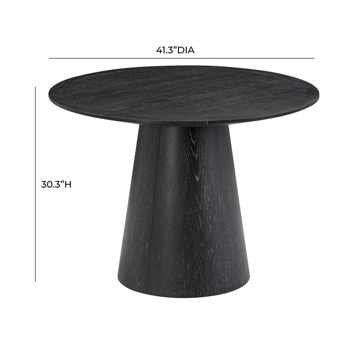 Sahara Black Oak Round Dining Table