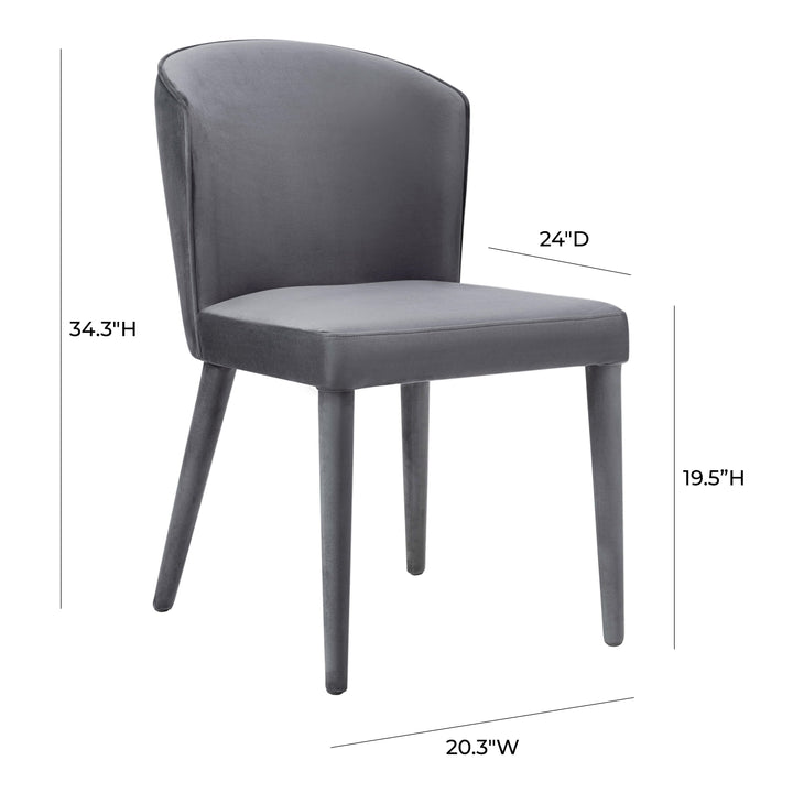 Metropolitan Grey Velvet Chair