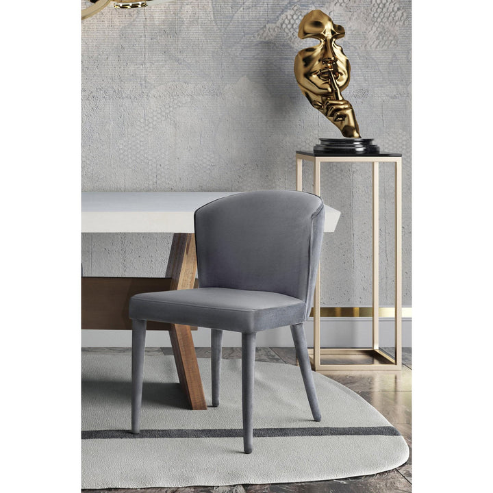 Metropolitan Grey Velvet Chair