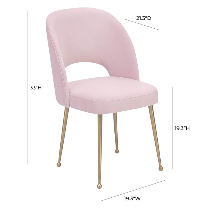 Swell Blush Velvet Chair