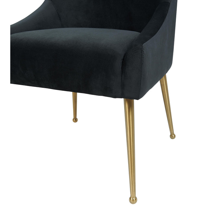 Beatrix Black Velvet Side Chair