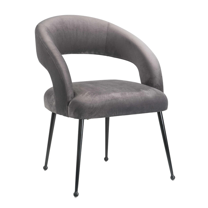 Rocco Grey Velvet Dining Chair