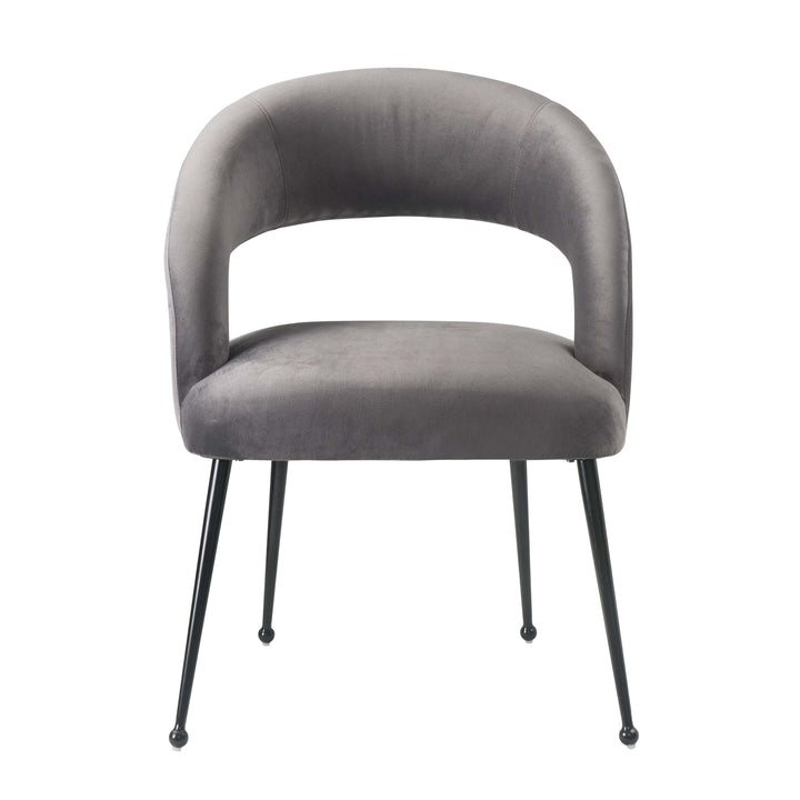 Rocco Grey Velvet Dining Chair