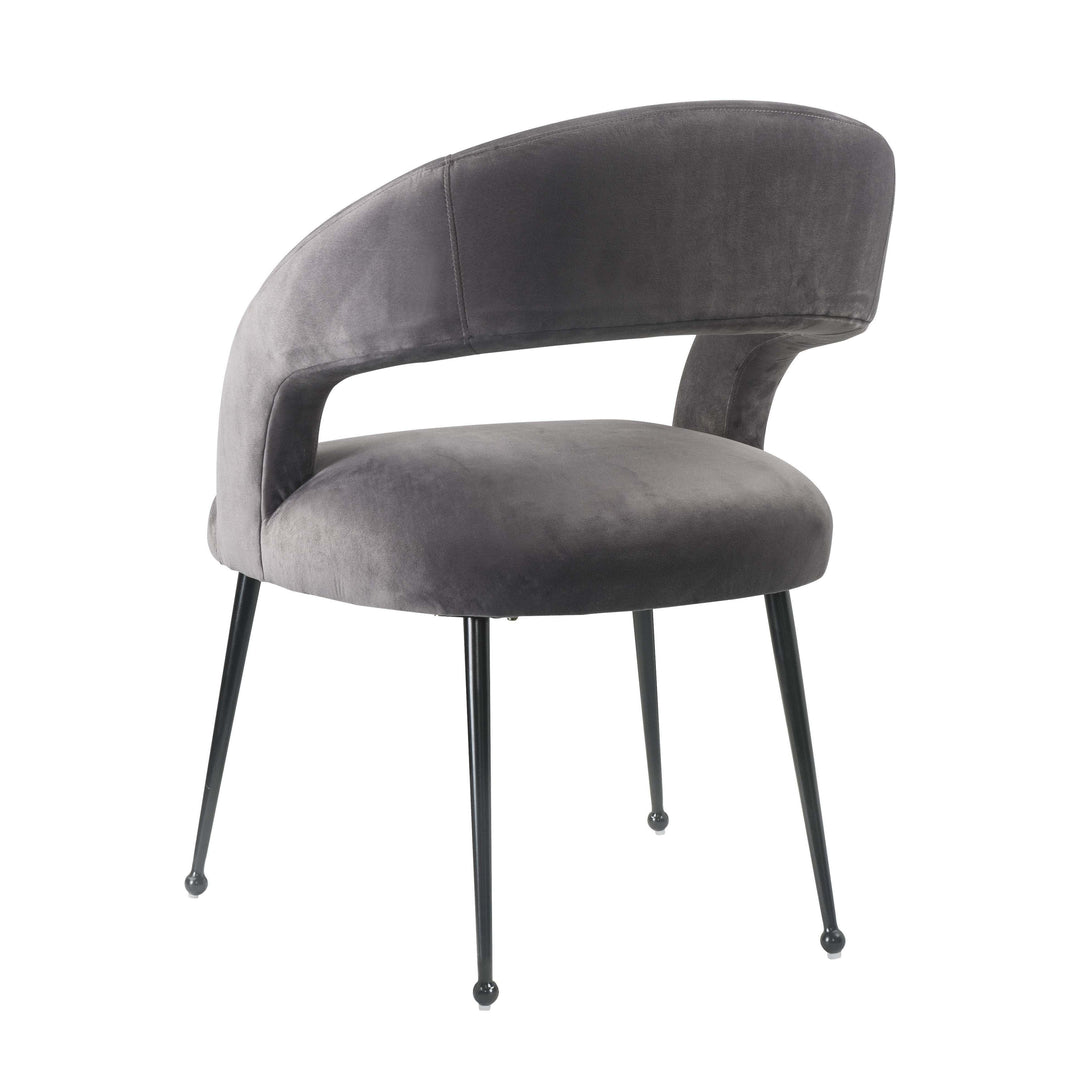 Rocco Grey Velvet Dining Chair