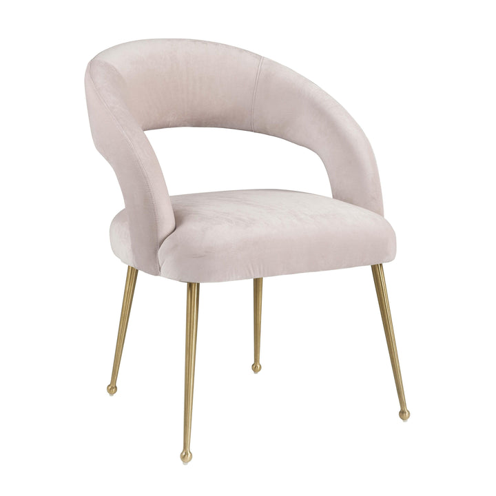 Rocco Blush Velvet Dining Chair