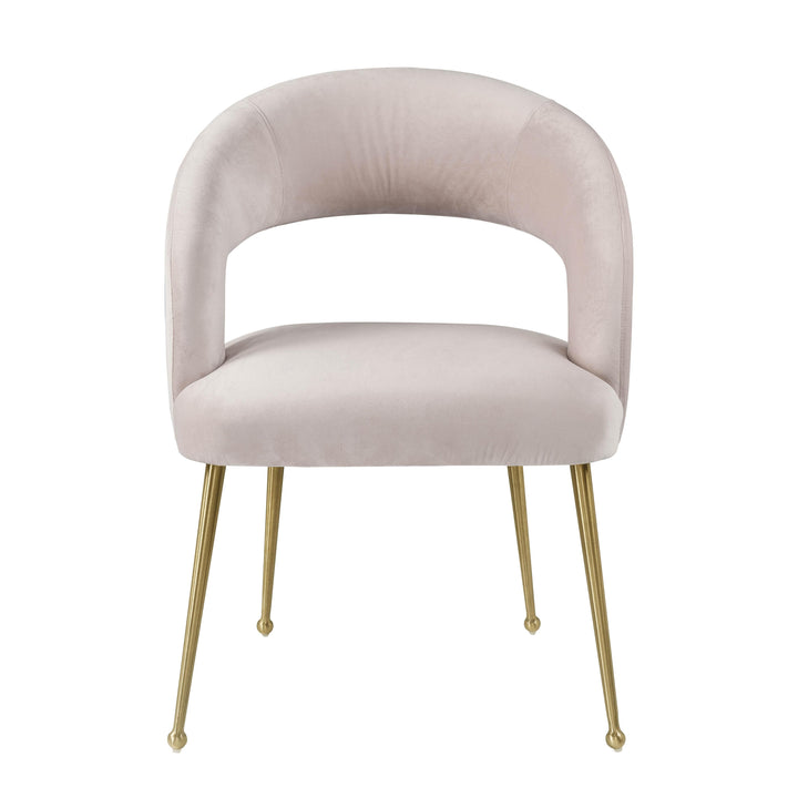 Rocco Blush Velvet Dining Chair