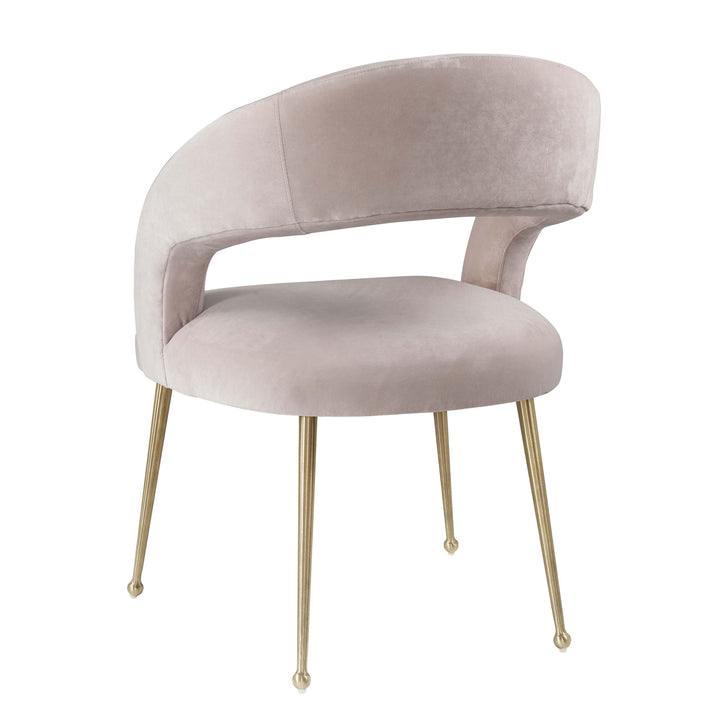 Rocco Blush Velvet Dining Chair