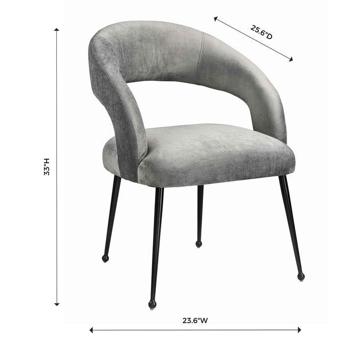 Rocco Slub Grey Dining Chair