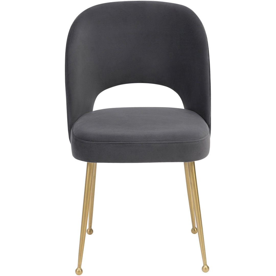 Swell Dark Grey Velvet Chair