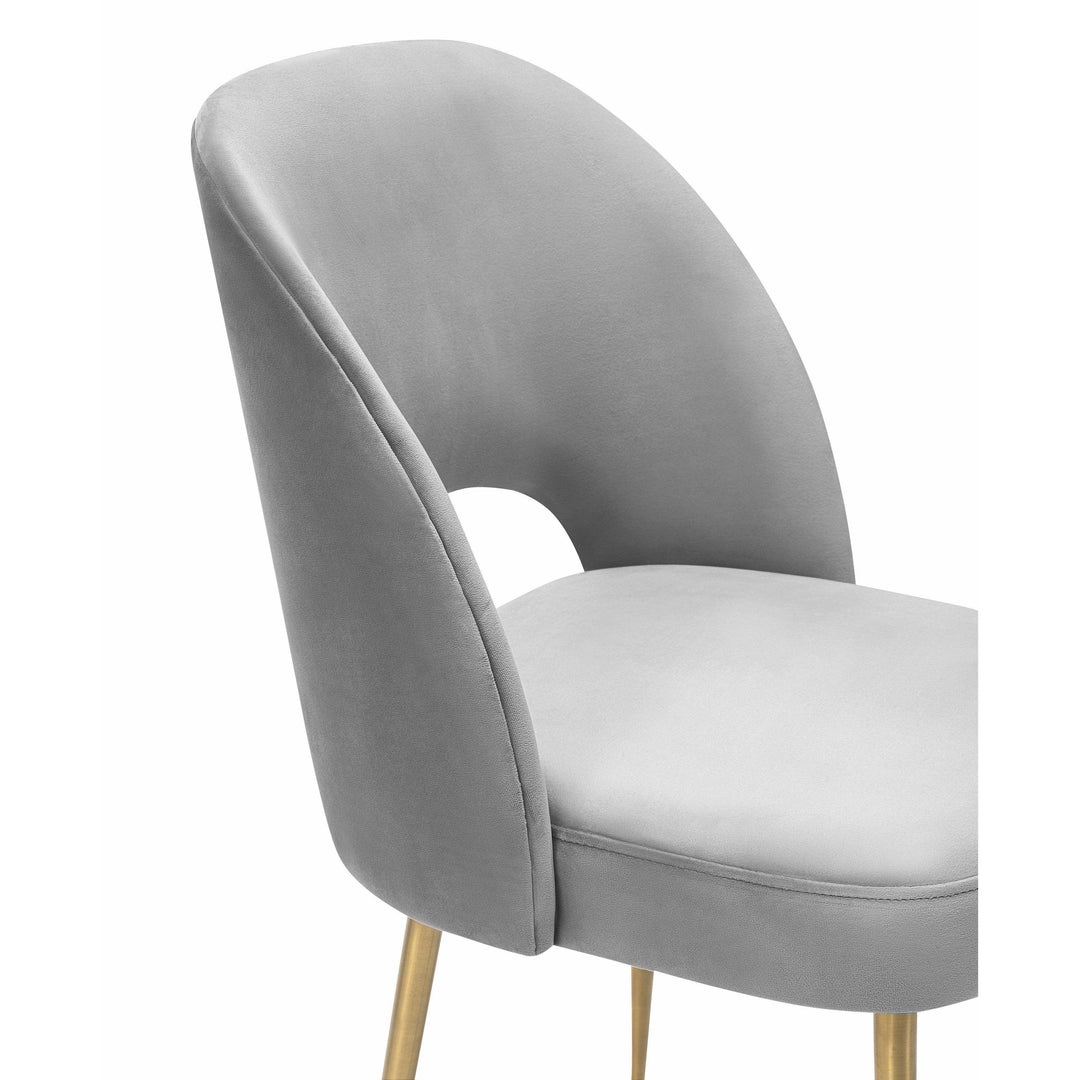 Swell Light Grey Velvet Chair
