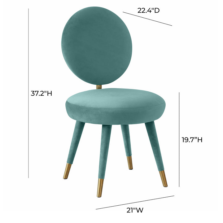 Kylie Sea Blue Velvet Dining Chair