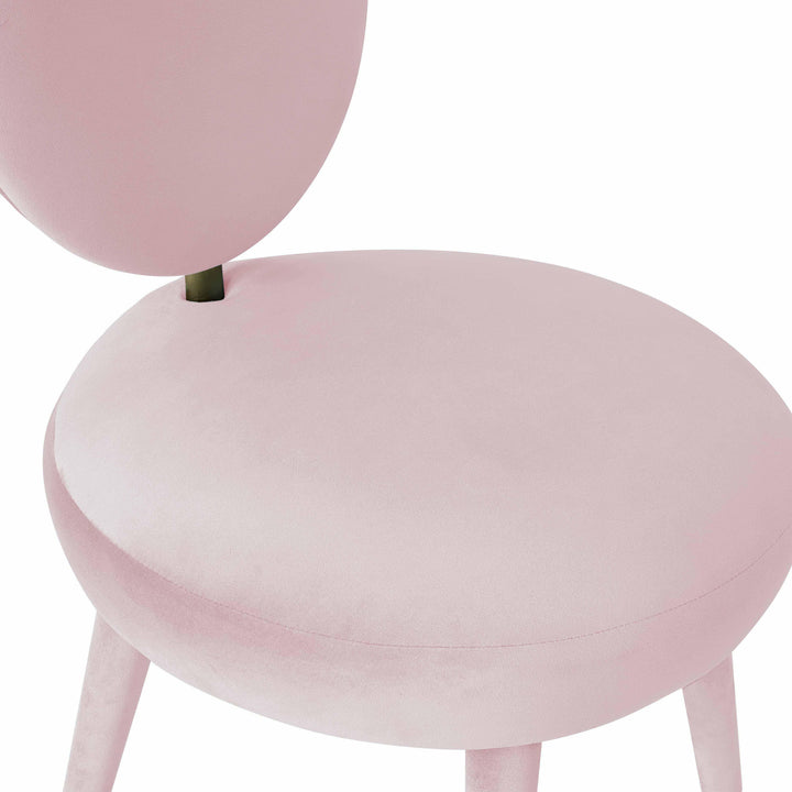 Kylie Bubblegum Velvet Dining Chair