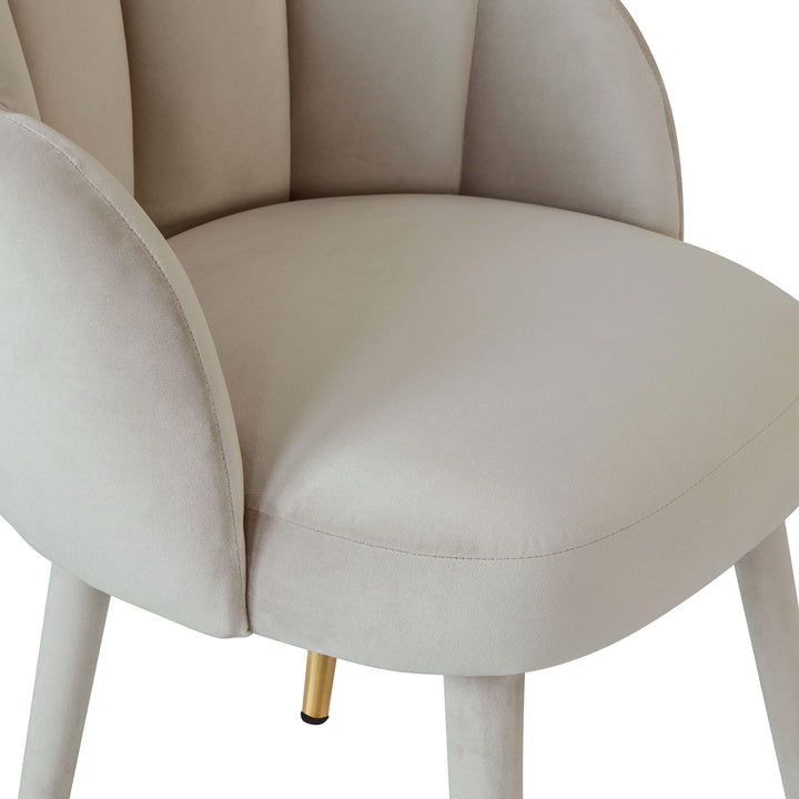 Gardenia Light Grey Velvet Dining Chair