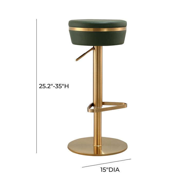 Astro Malachite Green and Gold Adjustable Stool