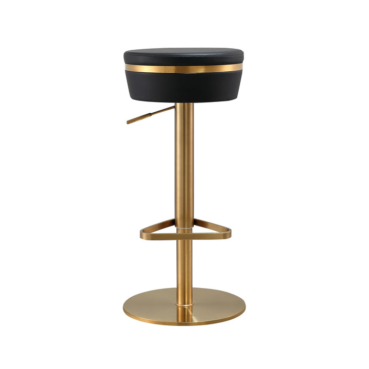 Astro Black and Gold Adjustable Stool