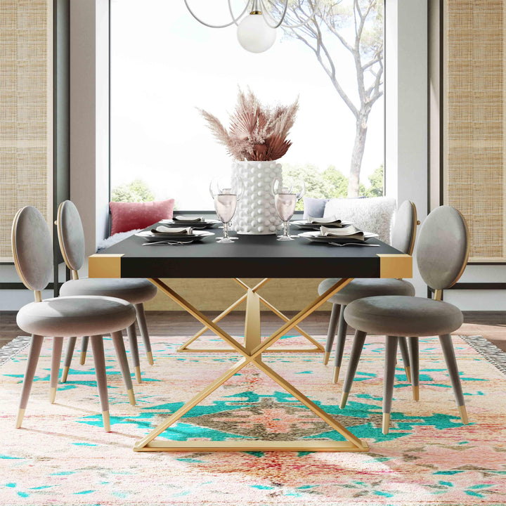 Adeline Black Lacquer Dining Table