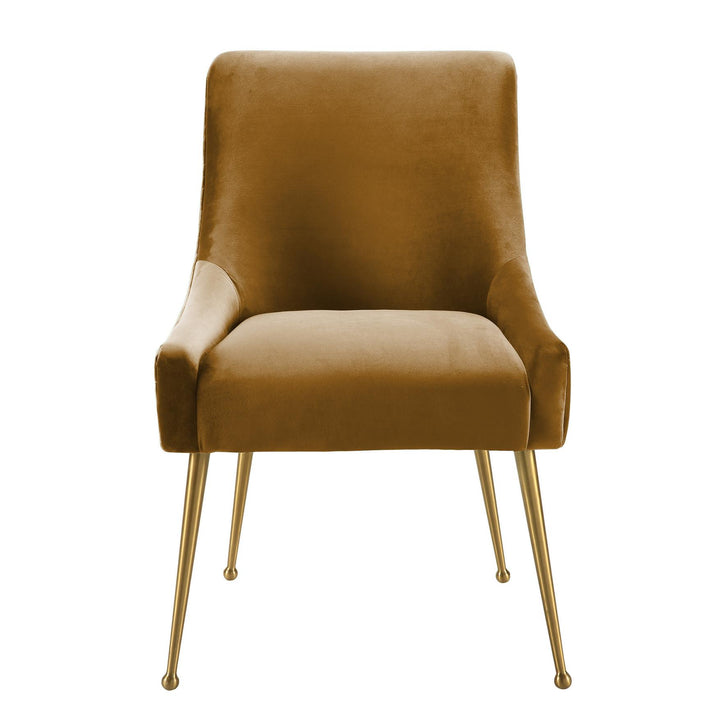 Beatrix Cognac Velvet Side Chair
