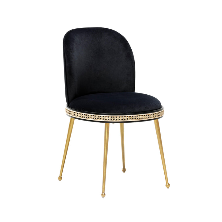 Harley Black Velvet Dining Chair