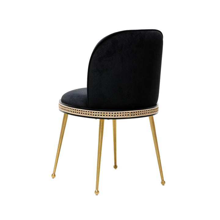 Harley Black Velvet Dining Chair