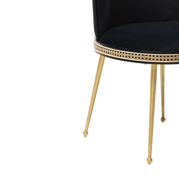 Harley Black Velvet Dining Chair