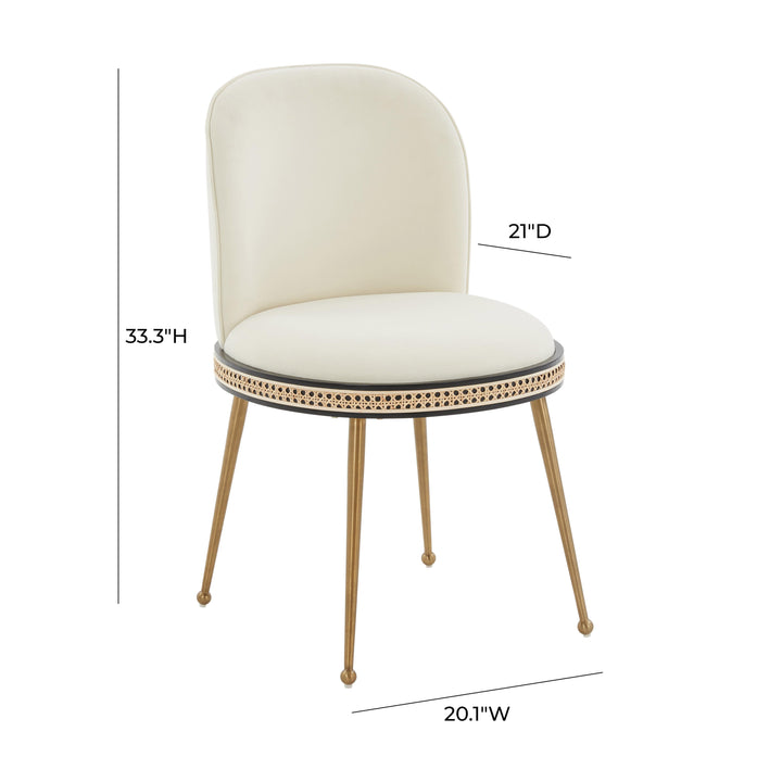 Harley Cream Velvet Dining Chair