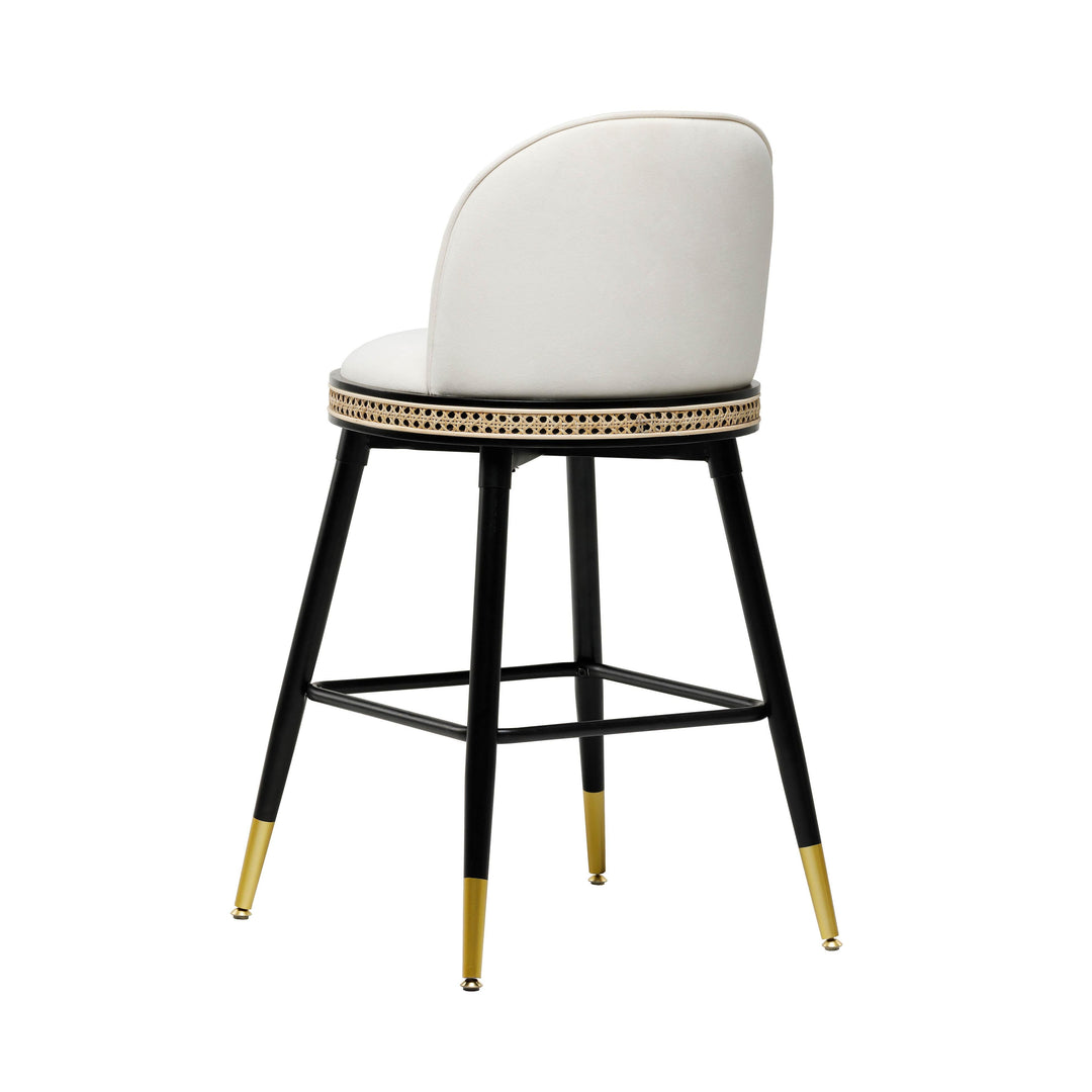 Harley Cream Velvet Counter Stool