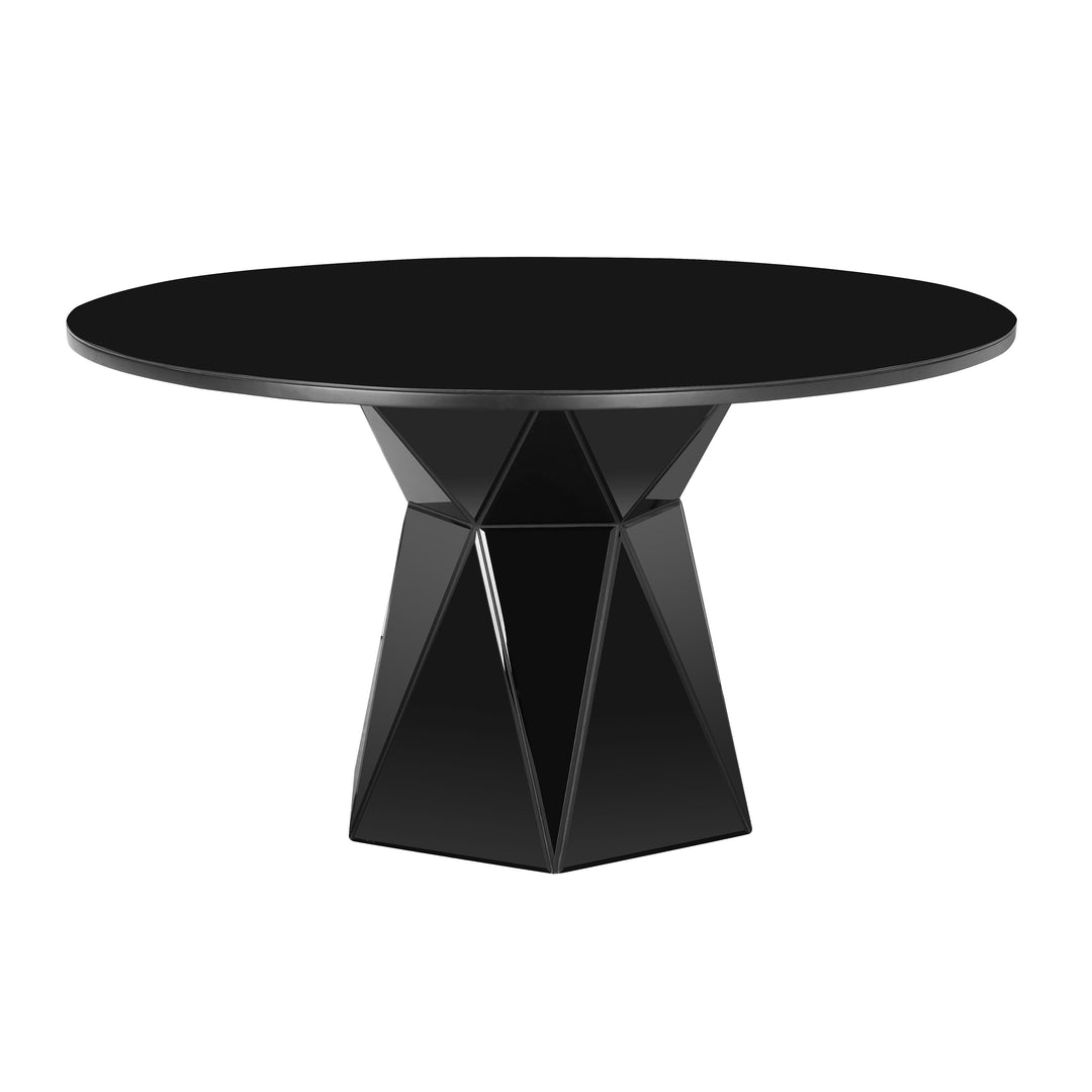 Iris Black Glass Dining Table