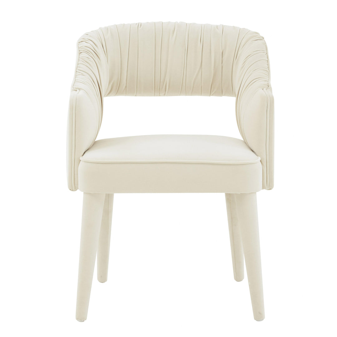 Zora Cream Velvet Dining Chair