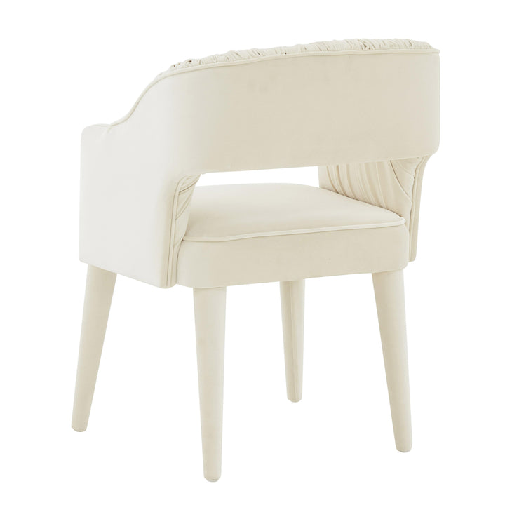 Zora Cream Velvet Dining Chair