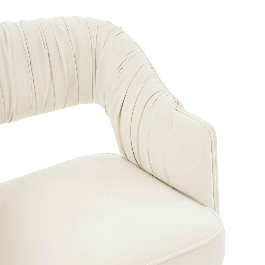 Zora Cream Velvet Dining Chair