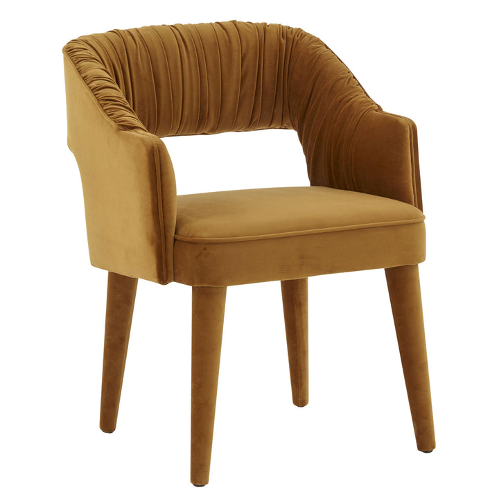 Zora Turmeric Velvet Dining Chair