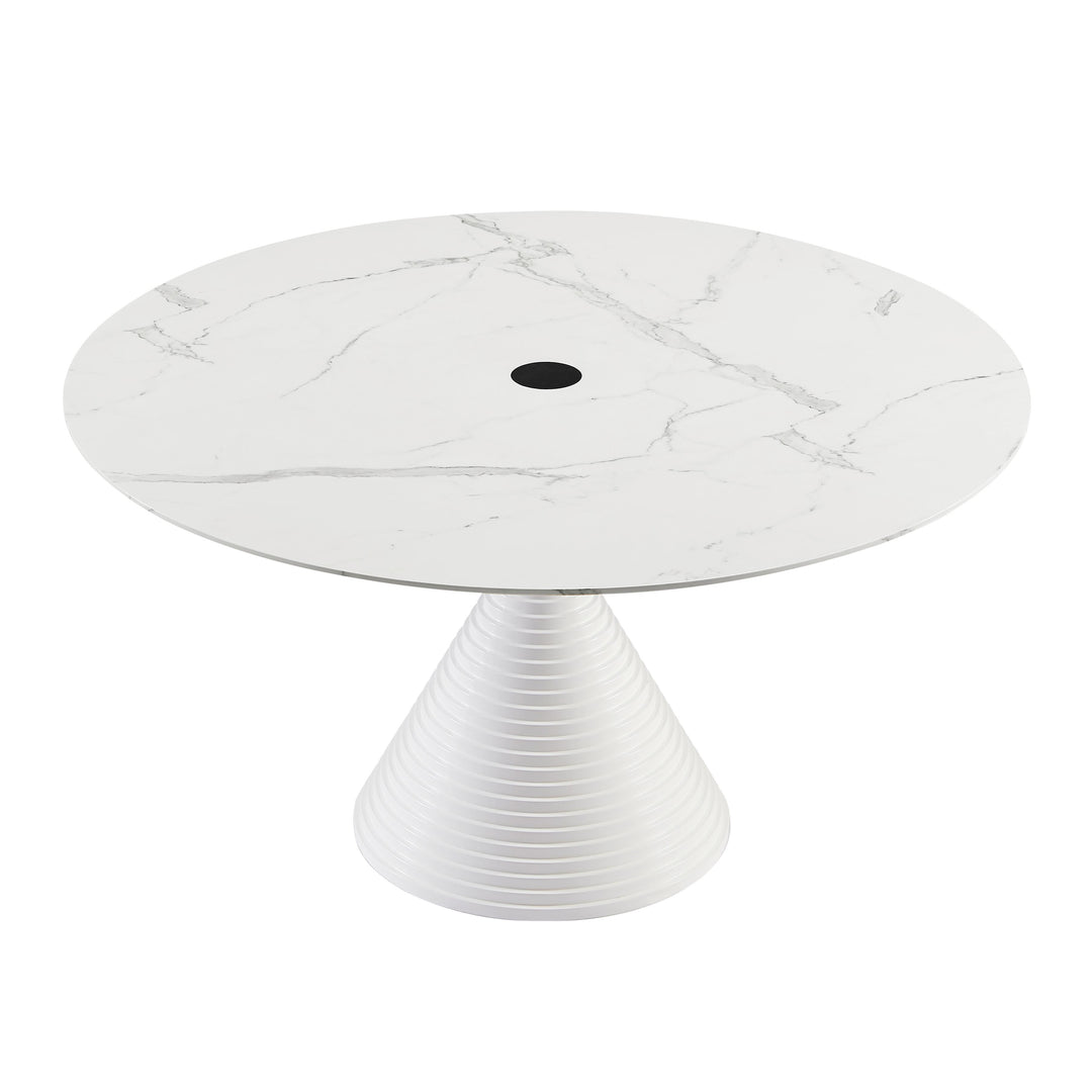 Piper White Round Dining Table