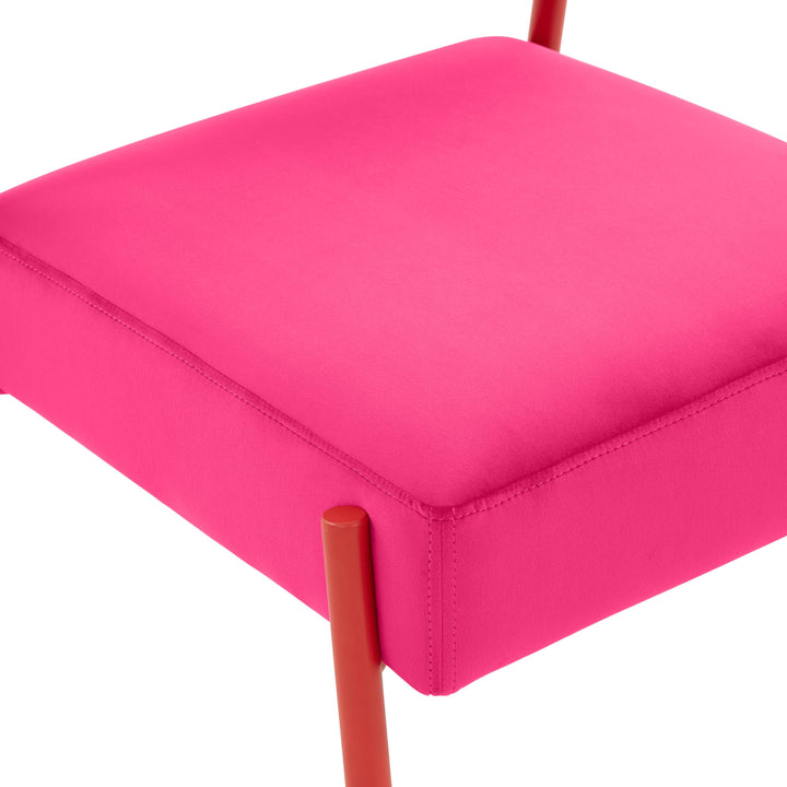 Jolene Hot Pink Velvet Dining Chair - Set of 2