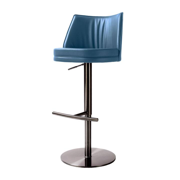 Gala Blue Vegan Leather on Adjustable Stool