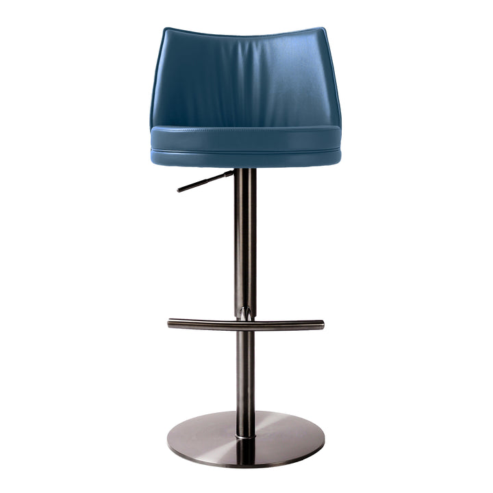 Gala Blue Vegan Leather on Adjustable Stool