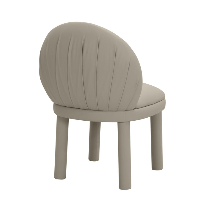 Aliyah Grey Vegan Leather Dining Chair