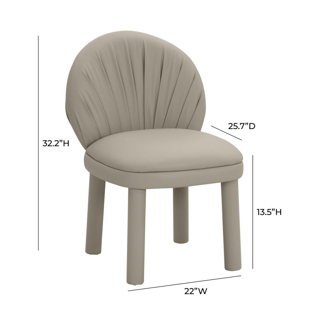 Aliyah Grey Vegan Leather Dining Chair