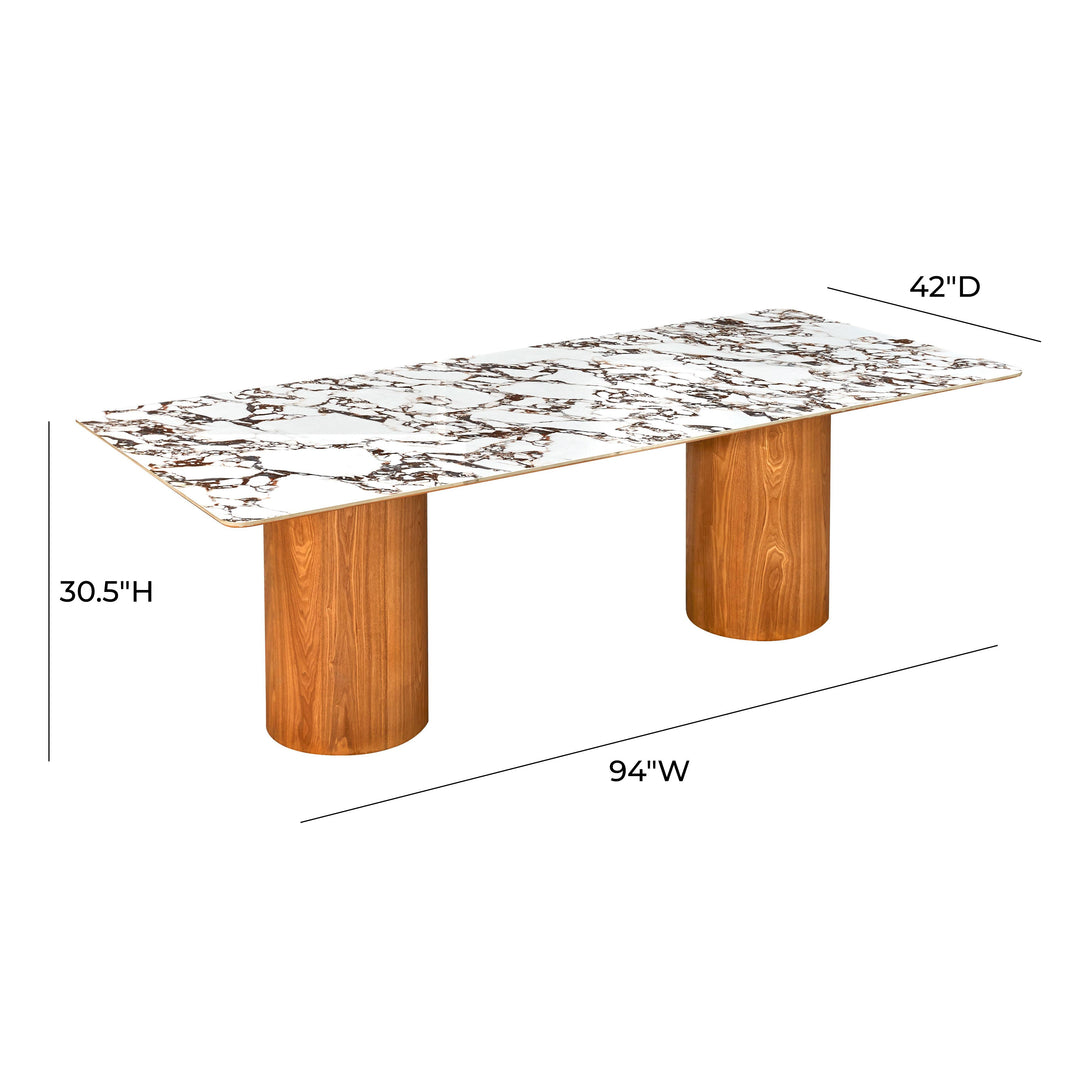 Tamara Marble Ceramic Rectangular Dining Table