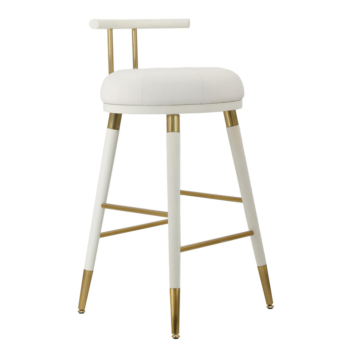 Juniper White Vegan Leather Counter Stool