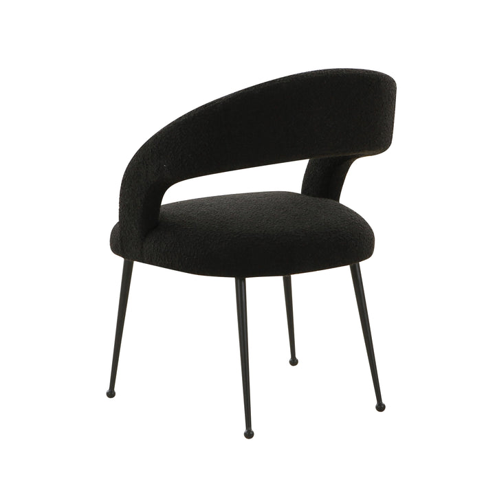 Rocco Black Boucle Dining Chair
