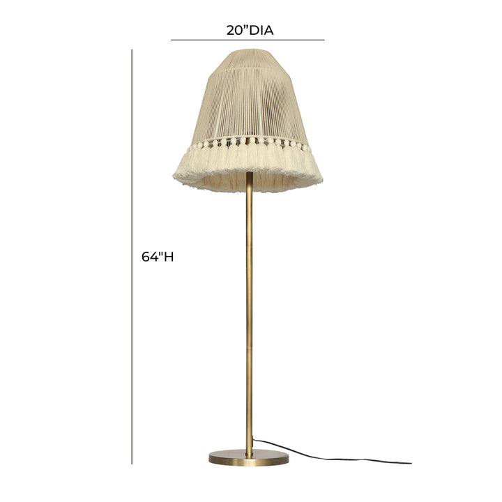 June White Tall Floor Lamp