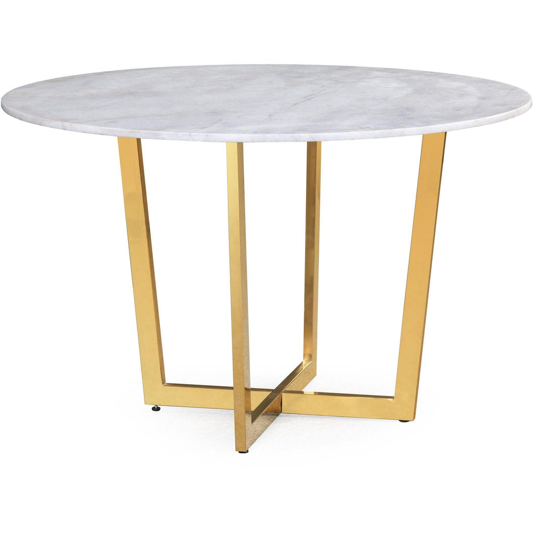 Maxim White Marble Dining Table