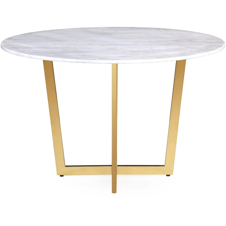 Maxim White Marble Dining Table