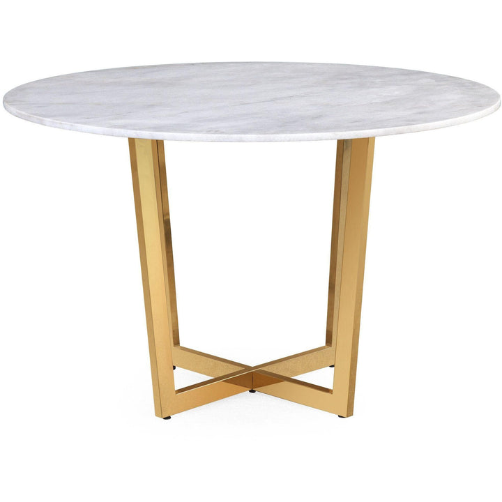 Maxim White Marble Dining Table