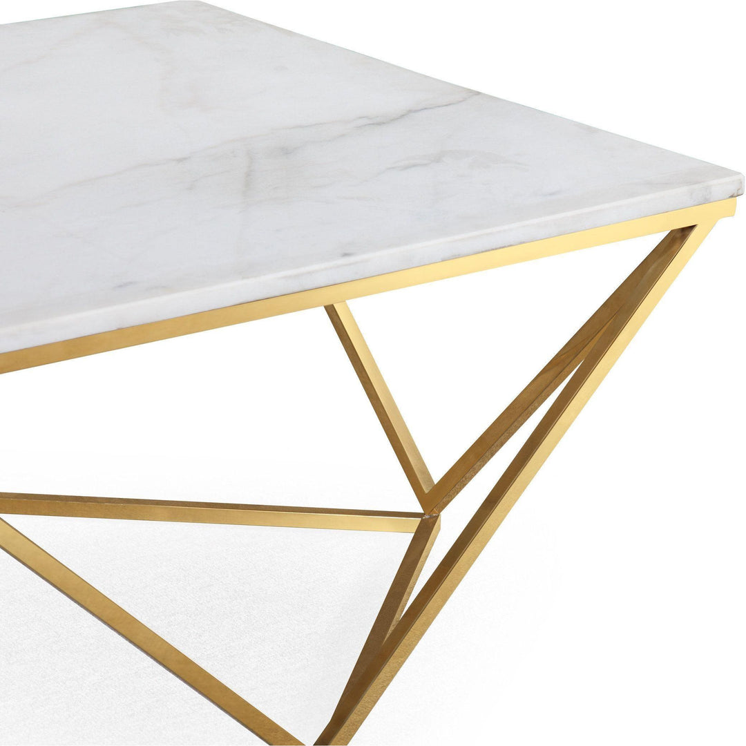 Leopold White Marble Coffee Table